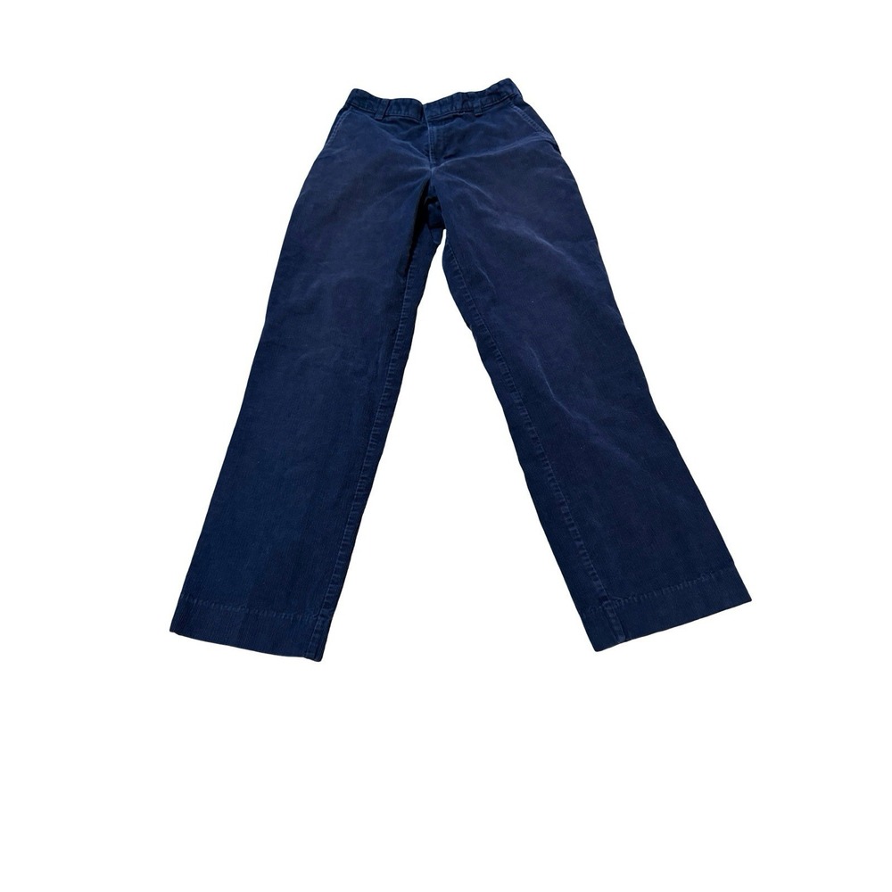 Dennis Vintage Corduroy Blue Pants Size 28/30 Navy Uniform Retro Straight Leg